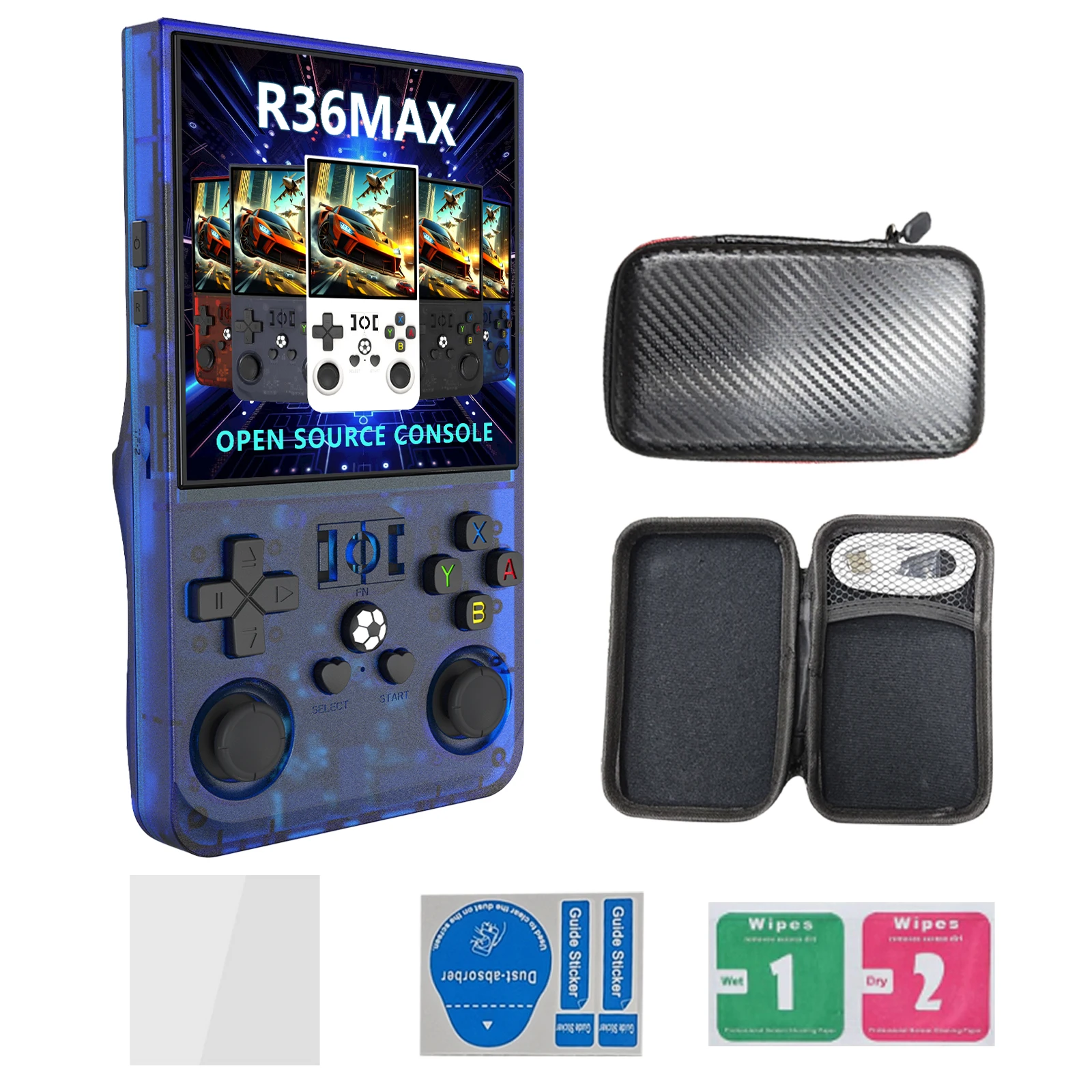 2025 128GBポータブルレトロハンドヘルドR36 MAXビデオゲーム
